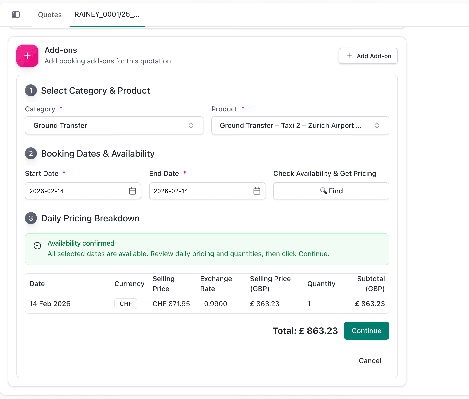 Hotel Booking Step