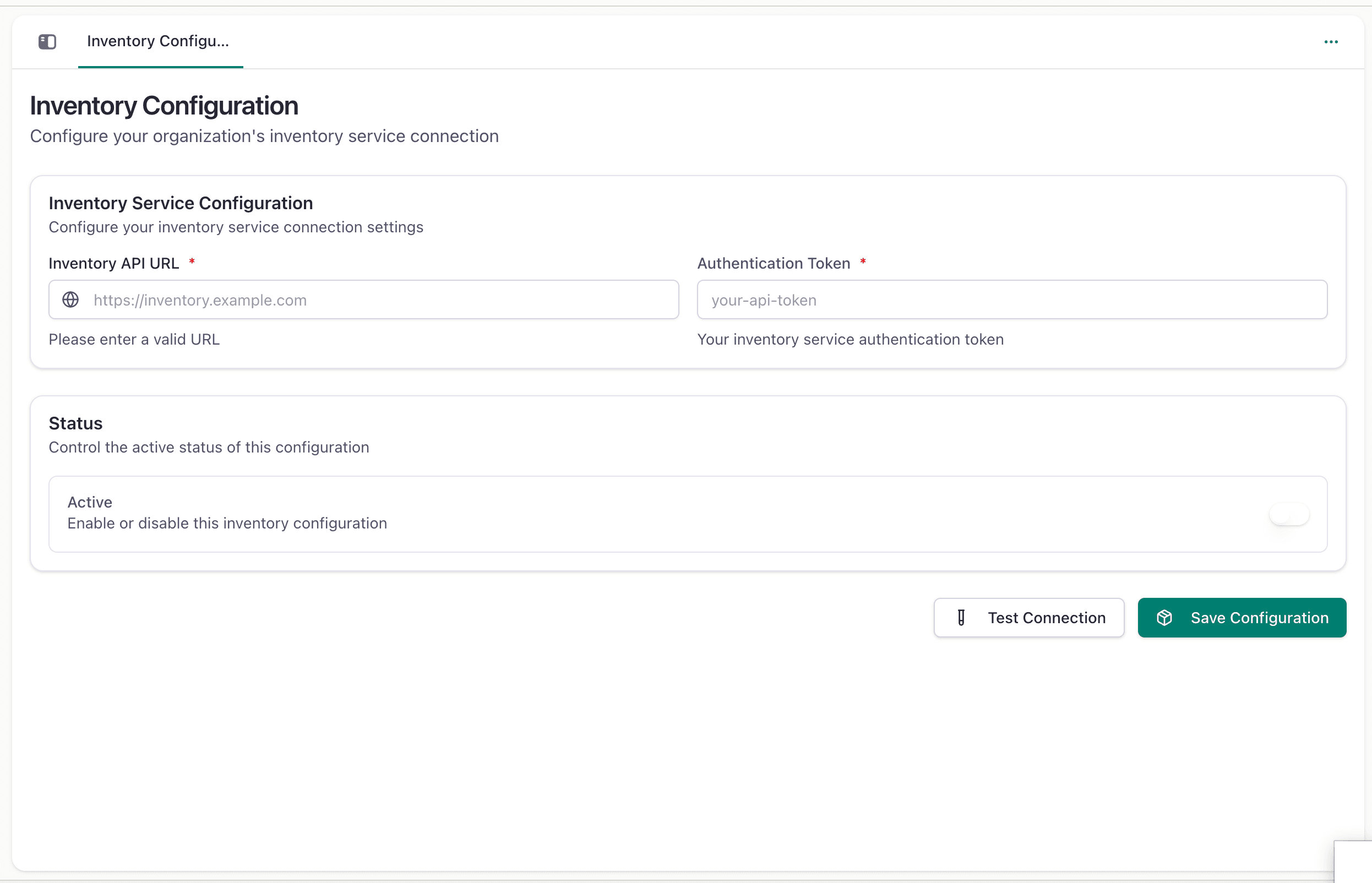 Inventory Integration